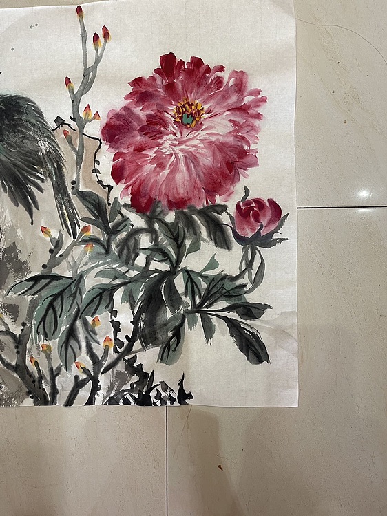 国家一级美术师 亚墨 富贵图