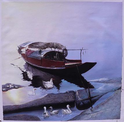 胡冰 纯手绘精品油画80✘80cm