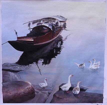 胡冰 纯手绘精品油画80✘80cm