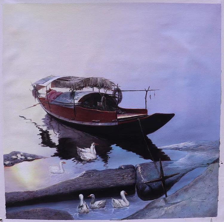 胡冰 纯手绘精品油画80✘80cm