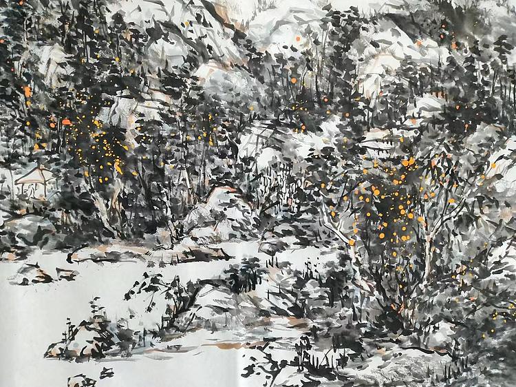 职业书画家 于恩沛 溪桥访友