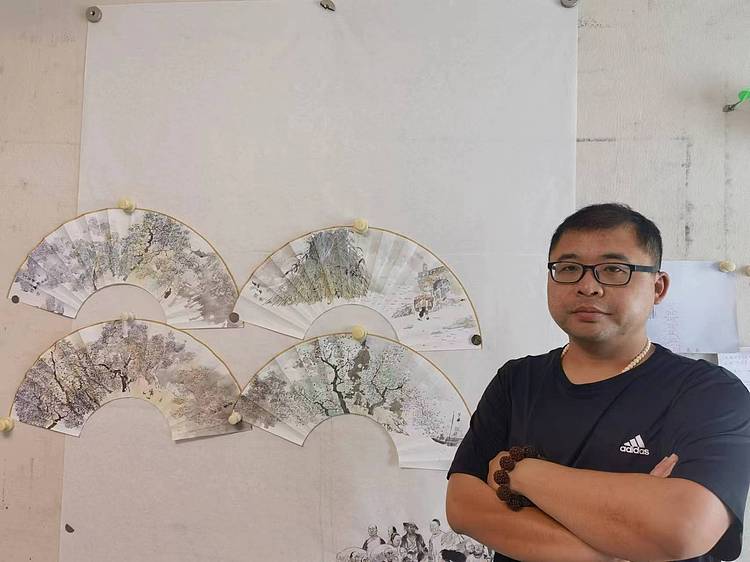中国美协会员，天津美术学院 刘子展 (带合影)