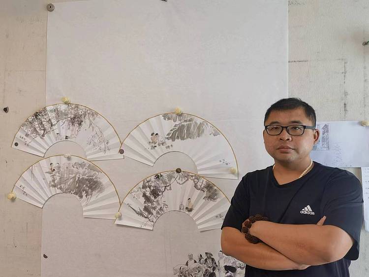 中国美协会员，天津美术学院 刘子展 (带合影)