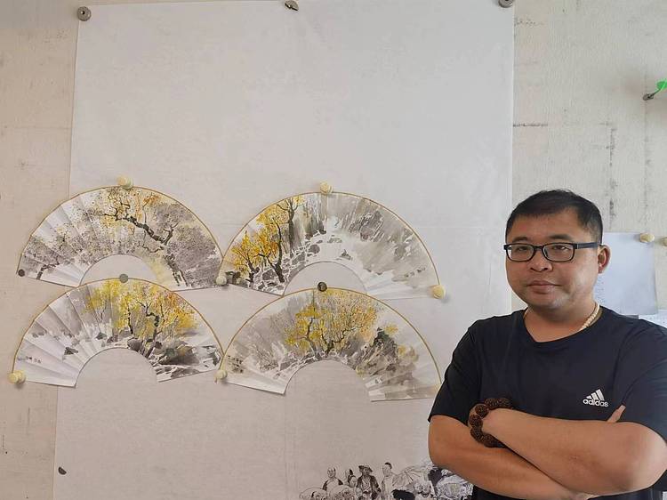中国美协会员，天津美术学院 刘子展 (带合影)
