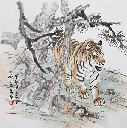 北京美术家协会会员 王鹏 精花鸟