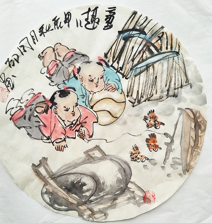 河北省美术家协会会员 侯同印 人物国画作品