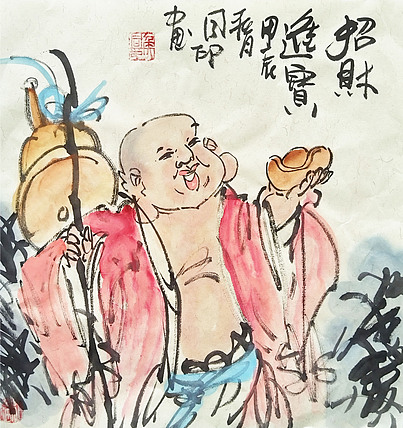 河北省美术家协会会员 侯同印 人物国画作品