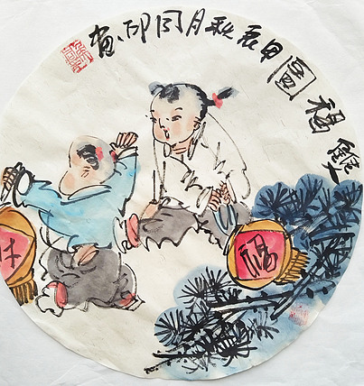 河北省美术家协会会员 侯同印 人物国画作品