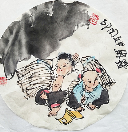 河北省美术家协会会员 侯同印 人物国画作品