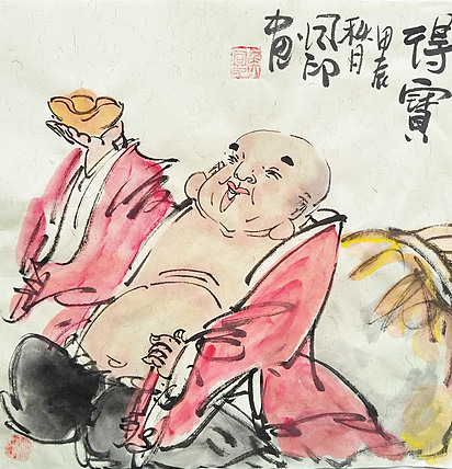 河北省美术家协会会员 侯同印 人物国画作品