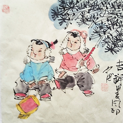 河北省美术家协会会员 侯同印 人物国画作品