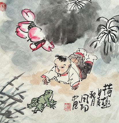 河北省美术家协会会员 侯同印 人物国画作品