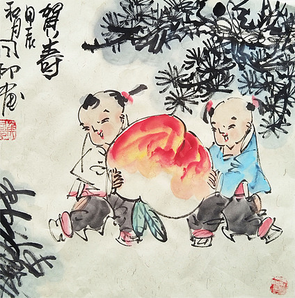 河北省美术家协会会员 侯同印 人物国画作品