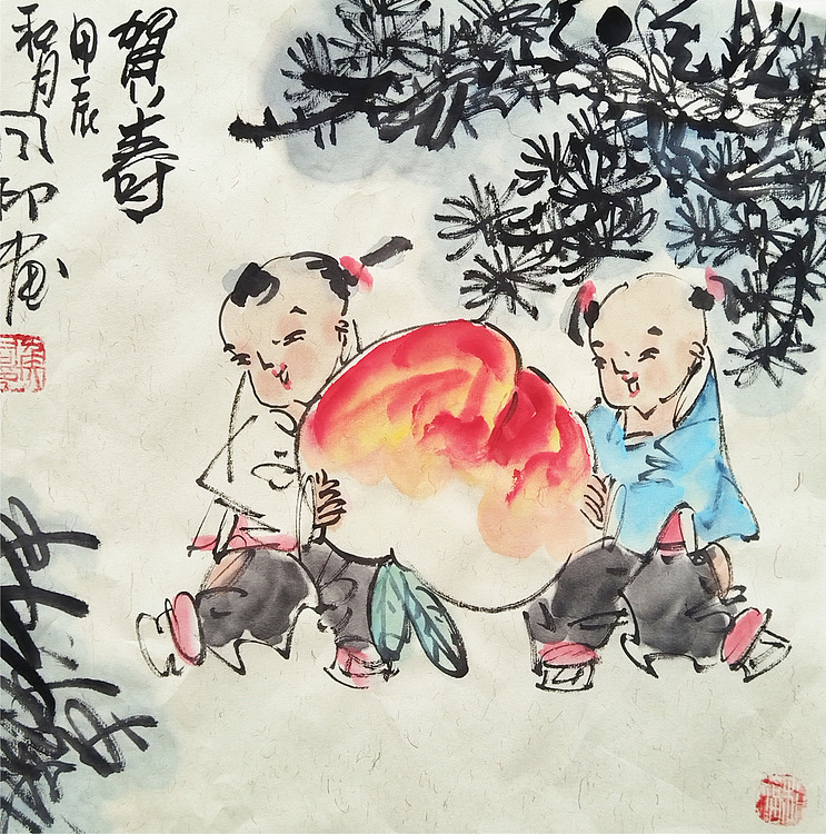 河北省美术家协会会员 侯同印 人物国画作品