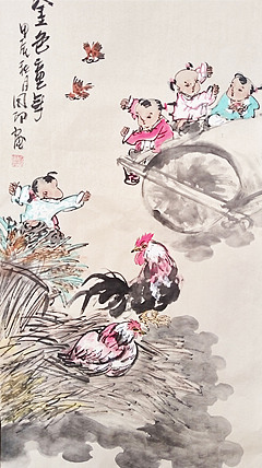 河北省美术家协会会员 侯同印 人物国画作品