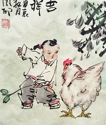 河北省美术家协会会员 侯同印 人物国画作品