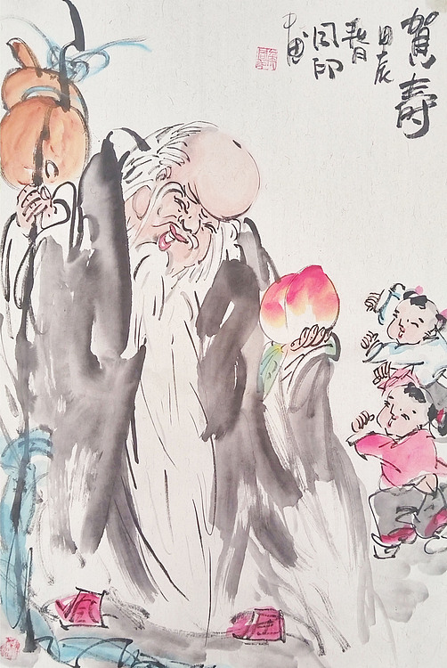 河北省美术家协会会员 侯同印 人物国画作品