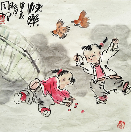 河北省美术家协会会员 侯同印 人物国画作品
