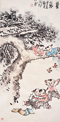 河北省美术家协会会员 侯同印 人物国画作品