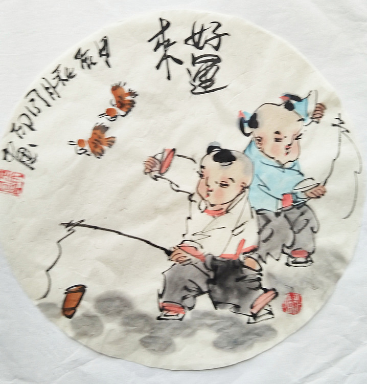 河北省美术家协会会员 侯同印 人物国画作品