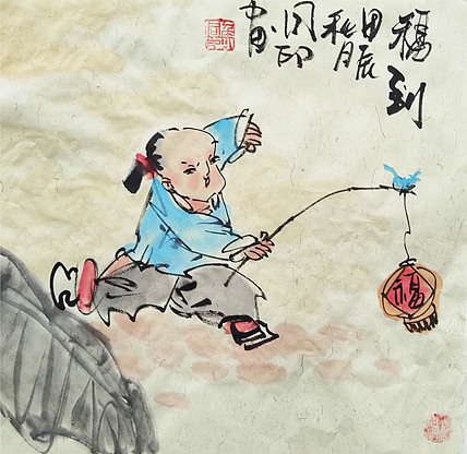 河北省美术家协会会员 侯同印 人物国画作品