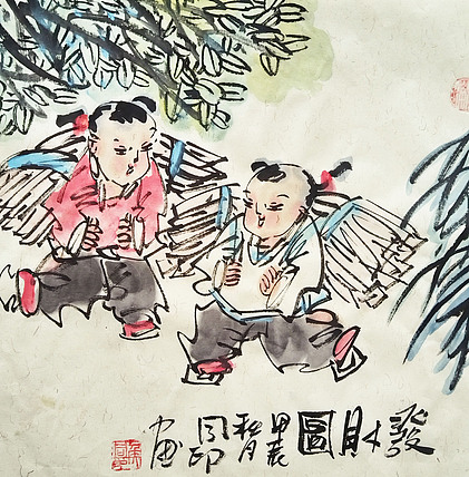 河北省美术家协会会员 侯同印 人物国画作品