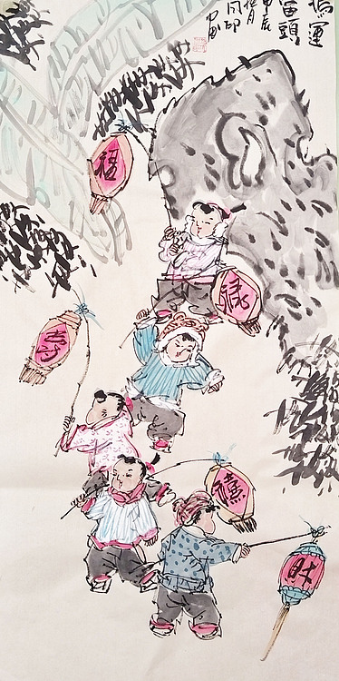 河北省美术家协会会员 侯同印 人物国画作品