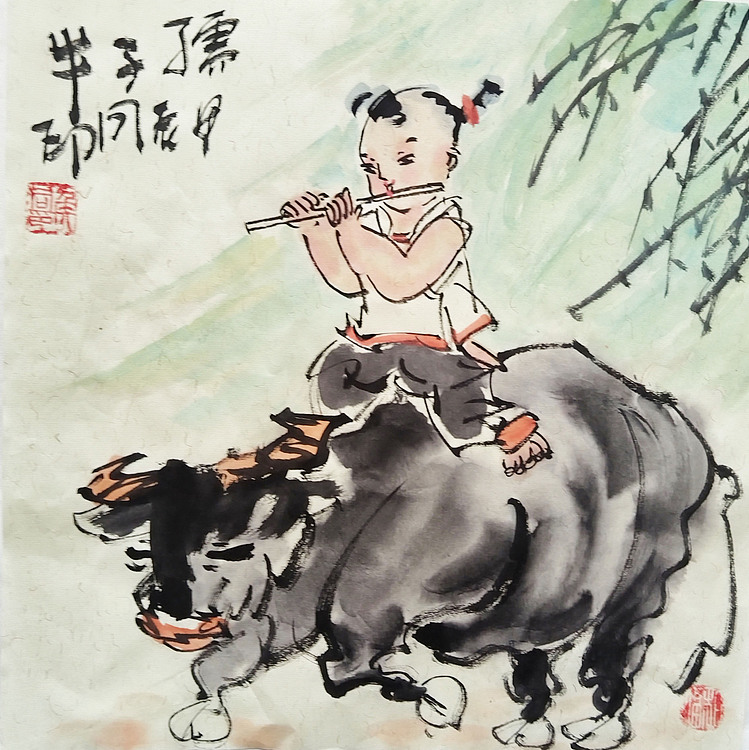 河北省美术家协会会员 侯同印 人物国画作品
