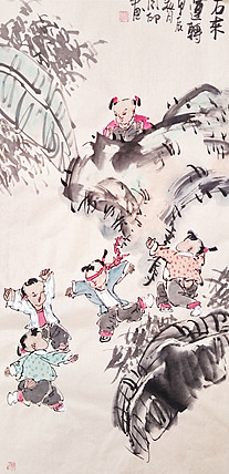 河北省美术家协会会员 侯同印 人物国画作品