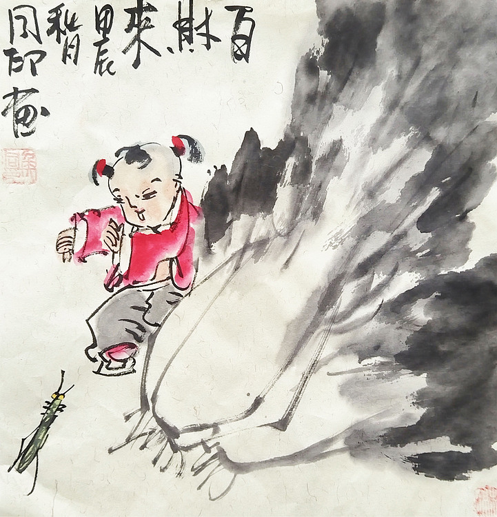 河北省美术家协会会员 侯同印 人物国画作品