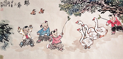 河北省美术家协会会员 侯同印 人物国画作品