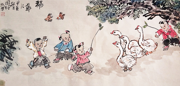 河北省美术家协会会员 侯同印 人物国画作品