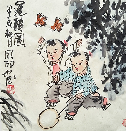 河北省美术家协会会员 侯同印 人物国画作品