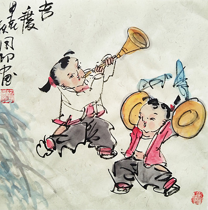 河北省美术家协会会员 侯同印 人物国画作品