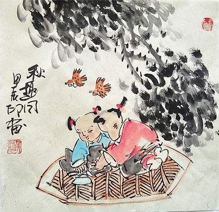 河北省美术家协会会员 侯同印 人物国画作品
