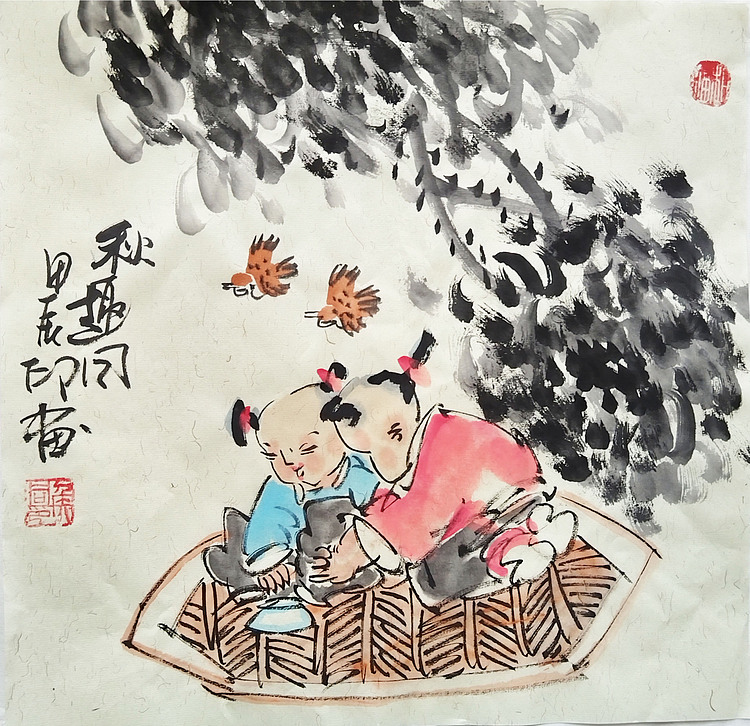 河北省美术家协会会员 侯同印 人物国画作品
