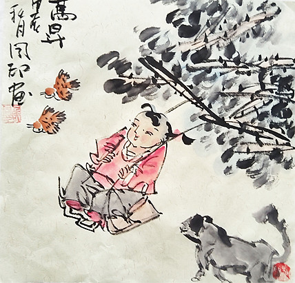 河北省美术家协会会员 侯同印 人物国画作品