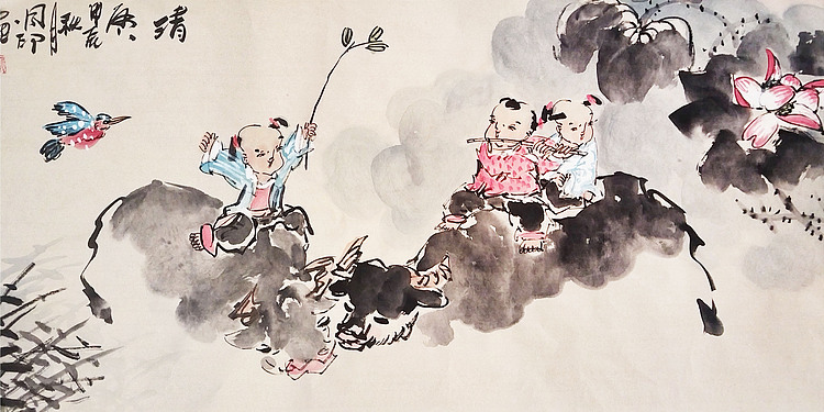 河北省美术家协会会员 侯同印 人物国画作品