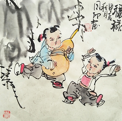 河北省美术家协会会员 侯同印 人物国画作品
