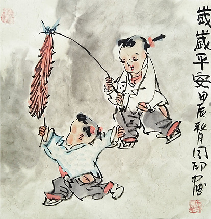 河北省美术家协会会员 侯同印 人物国画作品