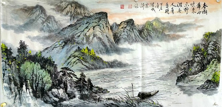 职业书画家 于恩沛 唐人诗意图