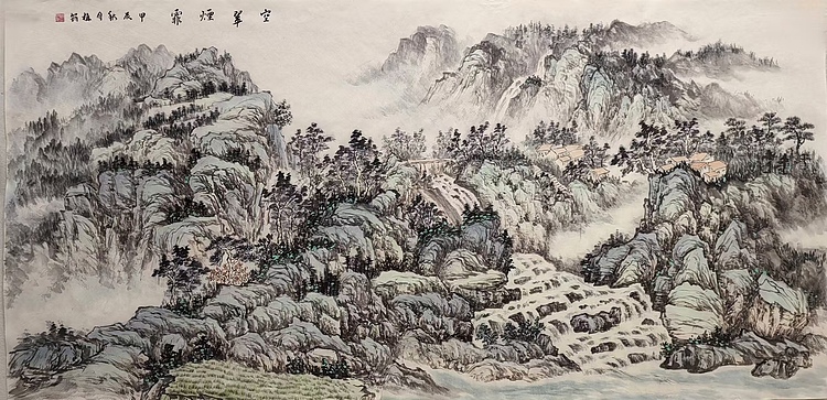 周植筠 空翠烟霏