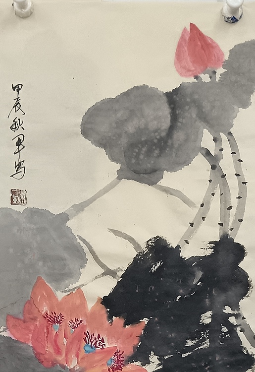 文化老兵 并蒂莲