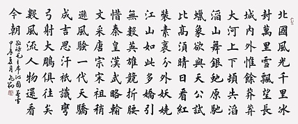 飞翔 山东省书协会员作品 沁园春雪书法字画手写真迹横幅定制楷书