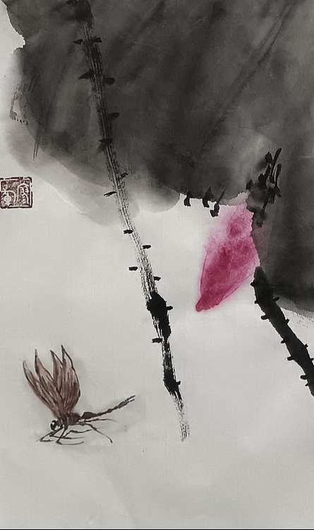 文化老兵 花鸟条幅