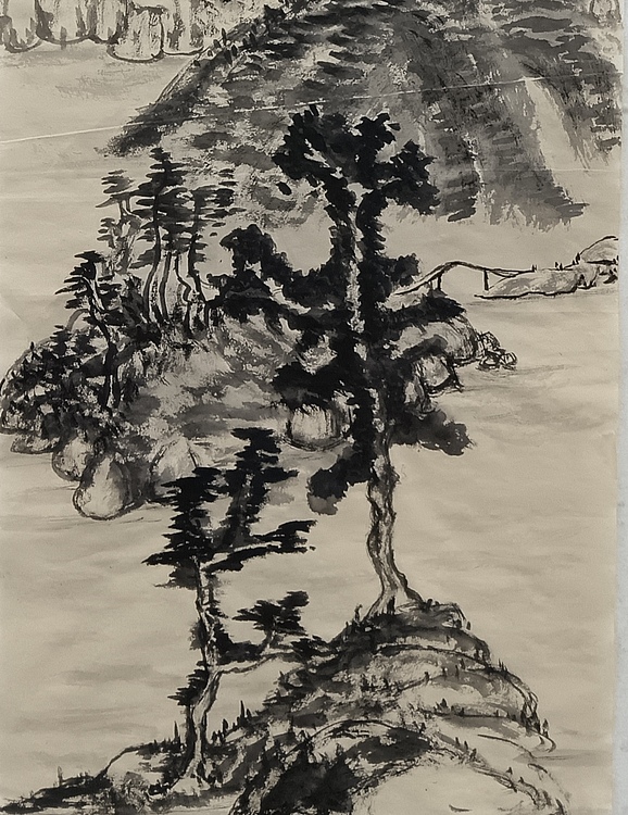 文化老兵 仿古山水画