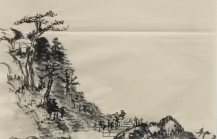 文化老兵 仿古山水画