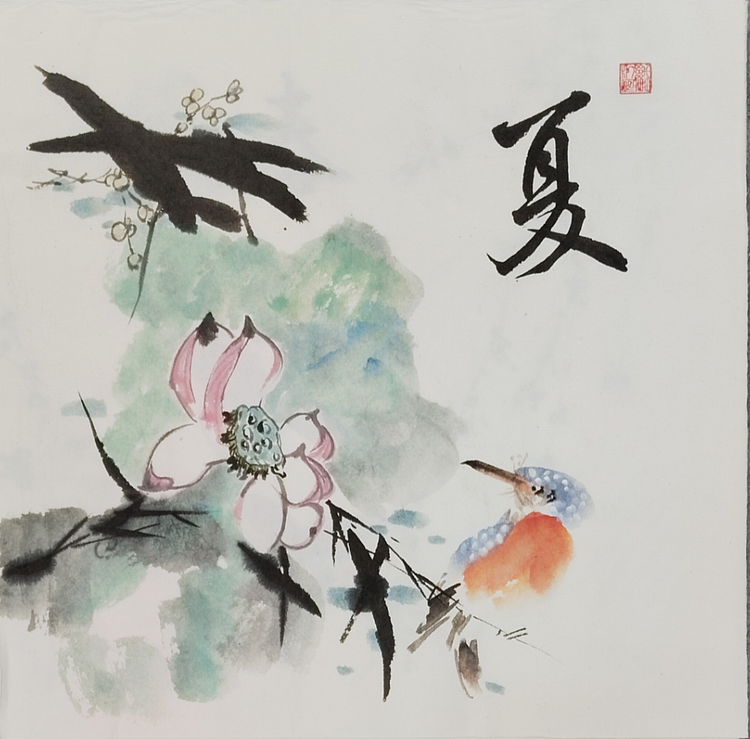 胡冰 精品水墨花鸟国画