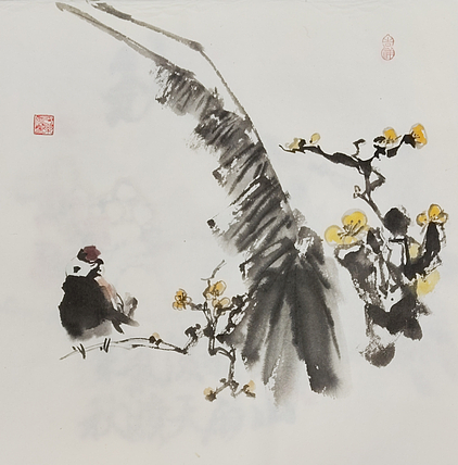 胡冰 精品水墨花鸟国画
