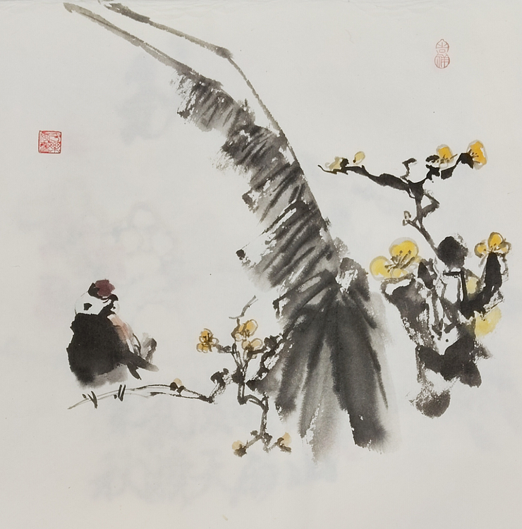 胡冰 精品水墨花鸟国画
